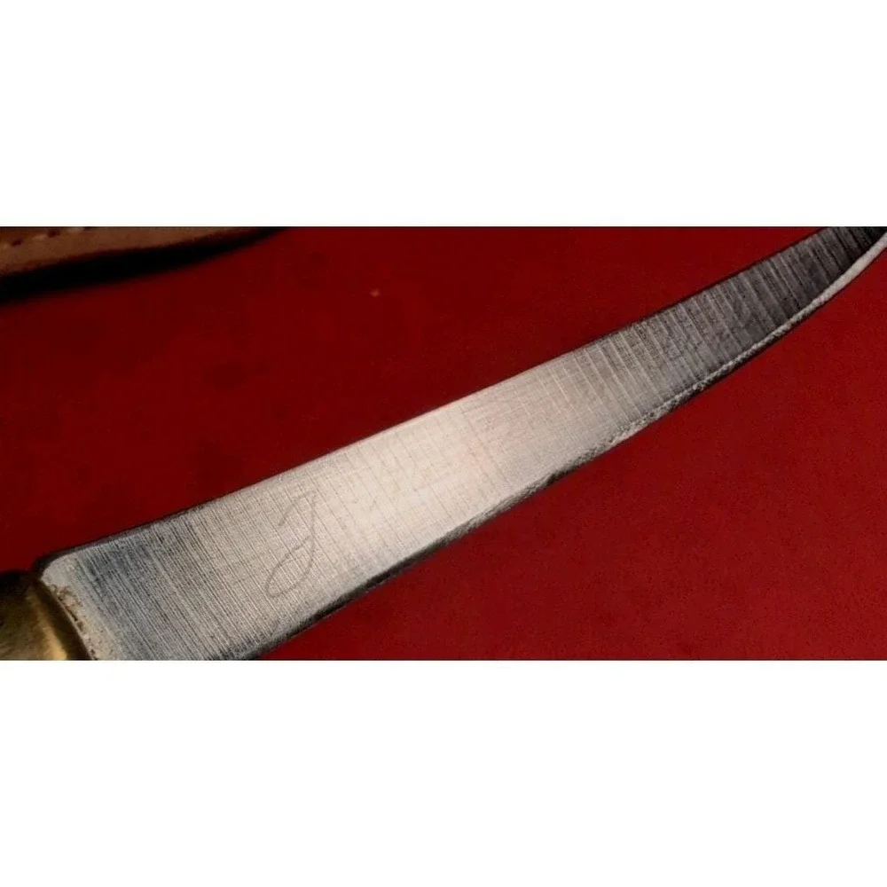 Vintage Rapala J. Marttiini Finland Fillet knife With‎ Leather Sheath Signed 4in